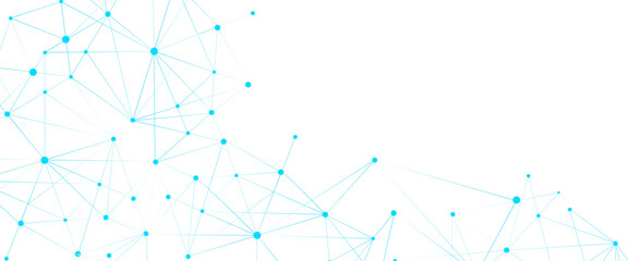 Poster - Vector abstract minimalist lines and dots technology pattern geometric background	