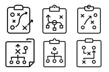 Poster - collection_Business-plan-icon,-silhouettes-style-on-white-background-(20)-Business-plan