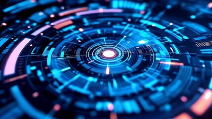 Fototapete - Abstract digital motion graphic design