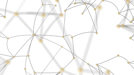 Aufkleber - Stock photo of abstract network connection. Dots and lines representing global network, connection, communication, technology.