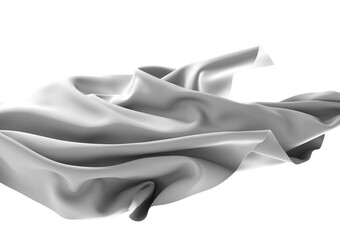 Poster - High-resolution image of flowing gray fabric. Perfect for design backgrounds, presentations, and more.