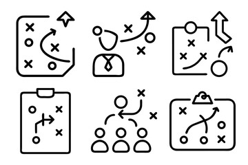 Aufkleber - collection_Business-strategy-icon,-silhouettes-style-on-white-background-(20)-Business-strategy 