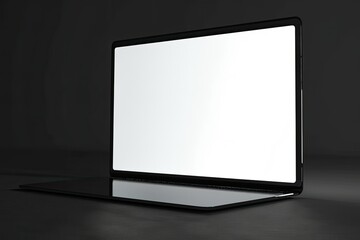 Fototapete - High Quality Visual of Close Up Blank Laptop Screen