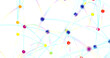© vegefox.com - Colorful abstract background with connected dots and lines. Network, technology, communication concept.