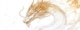 Modern eps 10 chinese new year dragon line art style