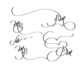 Poster - Modern BM Monogram: B and M Overlapped for Iconic Brand Identity, Modern BM Monogram: B and M Overlapped for Iconic Brand Identity