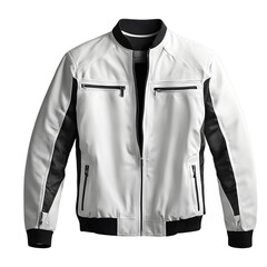 Poster - Casual jacket with zipper front, isolated on a empty plain background