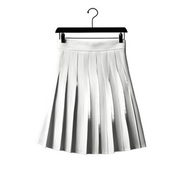 Poster - Classic women’s skirt with pleats, isolated on a empty plain background