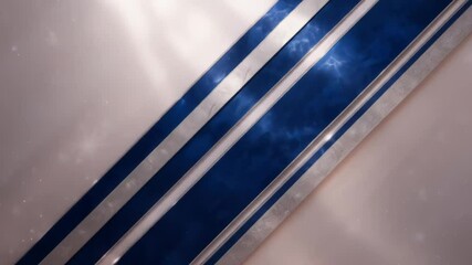 Poster - Abstract Diagonal Blue Marble with Silver Accents and Sparkling Particles Video