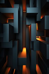 Poster - The splendor of luxury black gold abstract background