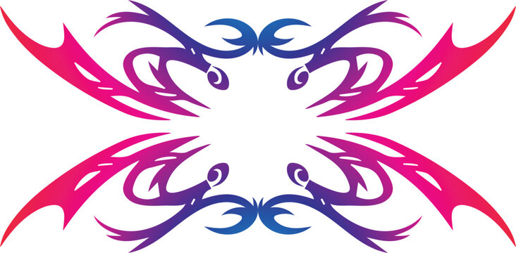 Tribal art tattoo set