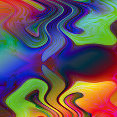 Wall Mural - textile ,wavy , design ,background ,illustration ,digital leopard collage ,colorful ,wild texture, l