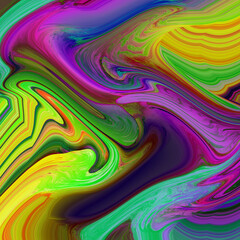 Wall Mural - textile ,wavy , design ,background ,illustration ,digital leopard collage ,colorful ,wild texture, l