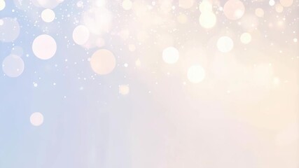 Poster - Elegant light blue and gold bokeh abstract background featuring soft, out-of-focus circles and delicate shimmering particles, perfect for festive designs.