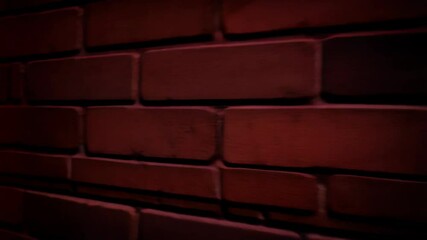 Poster - Rustic brick wall background with a moody dark red color wash and vignette edge for a dramatic and edgy effect.