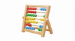 © Yasabosant - Wooden abacus with colorful beads, isolated on white background