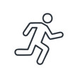© Designer_Shimul - Running person icon simple line art design
