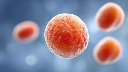 Aufkleber - Scientific Visualization: a compelling microscopic view of several spherical cells, possibly representing biological cells or other scientific entities.