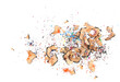 © dule964 - pencil tip shavings from sharpener isolated on white background and texture, top view