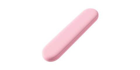 Poster - Pink Minimalist Rectangular Object. Modern Design And Aesthetic Appeal Isolated On Transparent Background