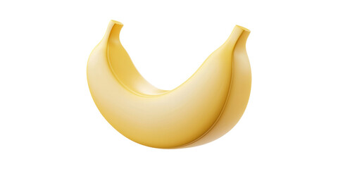 Poster - Abstract Yellow Banana Sculpture. Modern Art And Creative Design Concept Isolated On Transparent Background