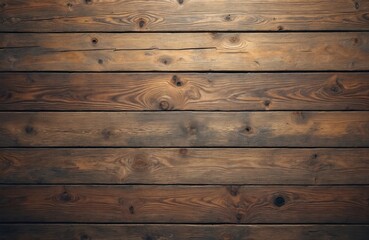 Poster - Close-up on weathered wood texture background. Rustic dark brown wooden planks with natural grain. Old wooden wall, textured surface, natural material for design or decor.
