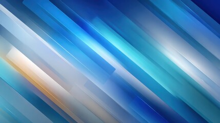 Poster - Abstract Blue and White Geometric Pattern, Ideal for Modern Business Presentation Backgrounds and Technology Solutions, Showcasing Innovation and Progress : Generative AI