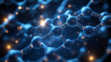 Aufkleber - Molecular Marvel: Witness the mesmerizing beauty of interconnected molecules, forming an intricate network in a dynamic display of scientific wonders.