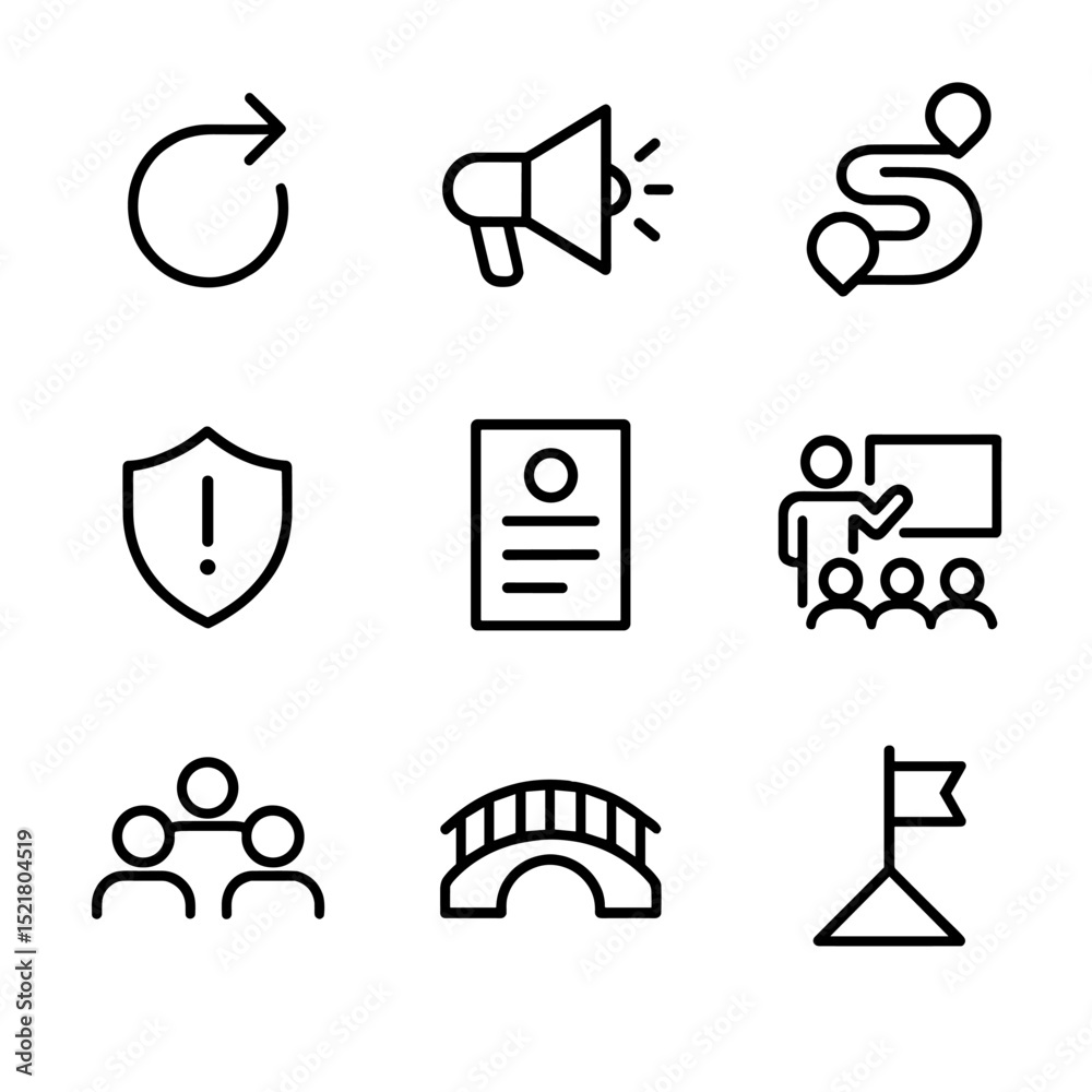 Change Line Icon Change Management Icons. Outline icon set of change management: change ...