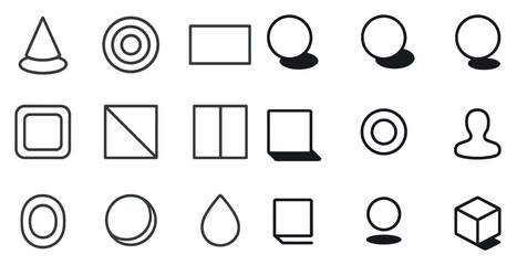 Poster - Modern geometric shapes for graphic design and minimalist art projects