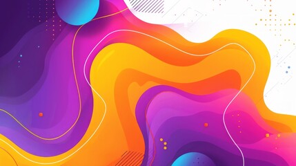Poster - The abstract background, minimalistic style, technology line