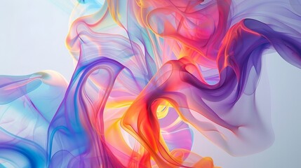 Poster - This image presents an abstract, swirling design with a vibrant, multicolored palette.