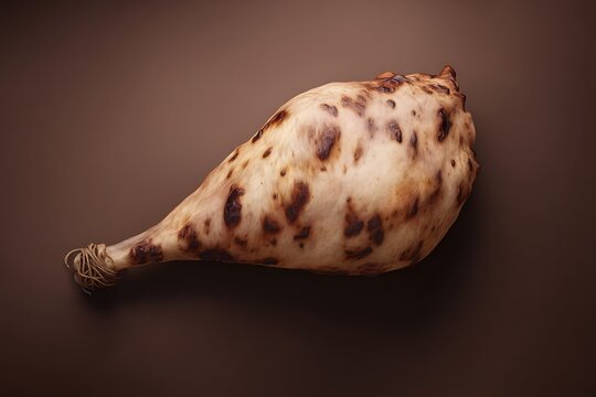 Unusual speckled object on a brown background