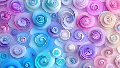 Fototapete - Colorful paper flower design background.
