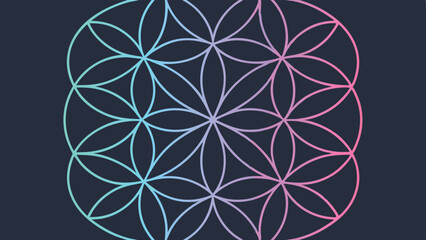 Poster - Abstract glowing mesh pattern with modern gradient colors suitable for various design backgrounds