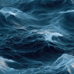 Poster - seamless richly detailed ocean waves create a striking texture, ideal for backgrounds in various artistic and design applications. perfect immersive environments.