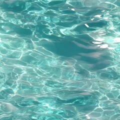 Fototapete - seamless texture this captivating water showcases vibrant turquoise tones with intricate light reflections. perfect for creating visually appealing backgrounds in various design projects.