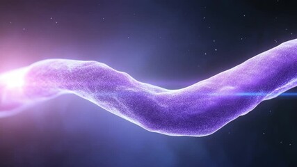 Aufkleber - Nerve Cell Under Microscope: A captivating view of a single nerve cell with a glowing bright, offering a look into the complexity of human biology.