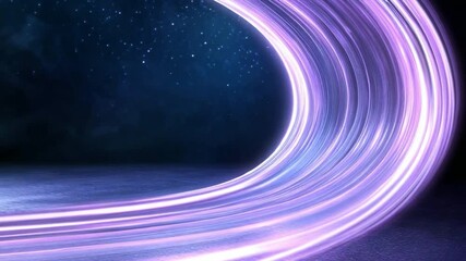 Aufkleber - Cosmic Flow: A captivating view of streaks of luminous, violet energy weaving across a cosmic void, hinting at unseen dimensions and celestial dynamism. 