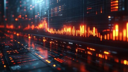 Poster - Digital Data Stream: An immersive digital landscape, teeming with glowing data streams, intricate circuits, and vibrant visualizations. The scene is dominated by a surge of electrical energy.