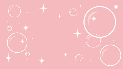 Poster - Sparkling bubbles and stars illustration on a pink background perfect for various designs