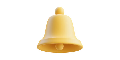 Poster - Yellow Bell Icon. Symbol Of Notifications And Alerts In Digital Communication Isolated On Transparent Background
