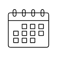 Poster - Calendar icon vector graphic illustration for appointment schedule reminder date and event planning use