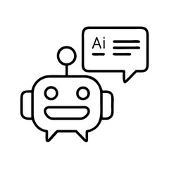 Poster - Ai chatbot robot assistant technology for customer service and communication vector illustration