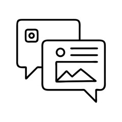 Fototapete - Vector illustration of message bubbles for social media communication and conversation graphic design