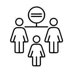 Poster - Equality in team leadership and management structure, equal opportunity for all employees and staff