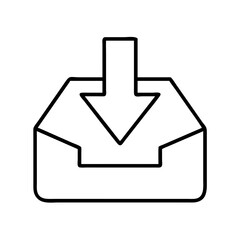 Poster - Download icon vector, download button, download symbol, file download, arrow download, box download icon