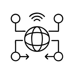 Poster - Global network connection internet of things iot worldwide communication technology vector design