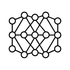 Poster - Network diagram illustration for social media connection and complex communication visualization concept