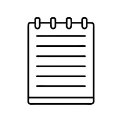 Poster - Notebook notepad paper memo list writing note blank page reminder stationery office supply icon vector